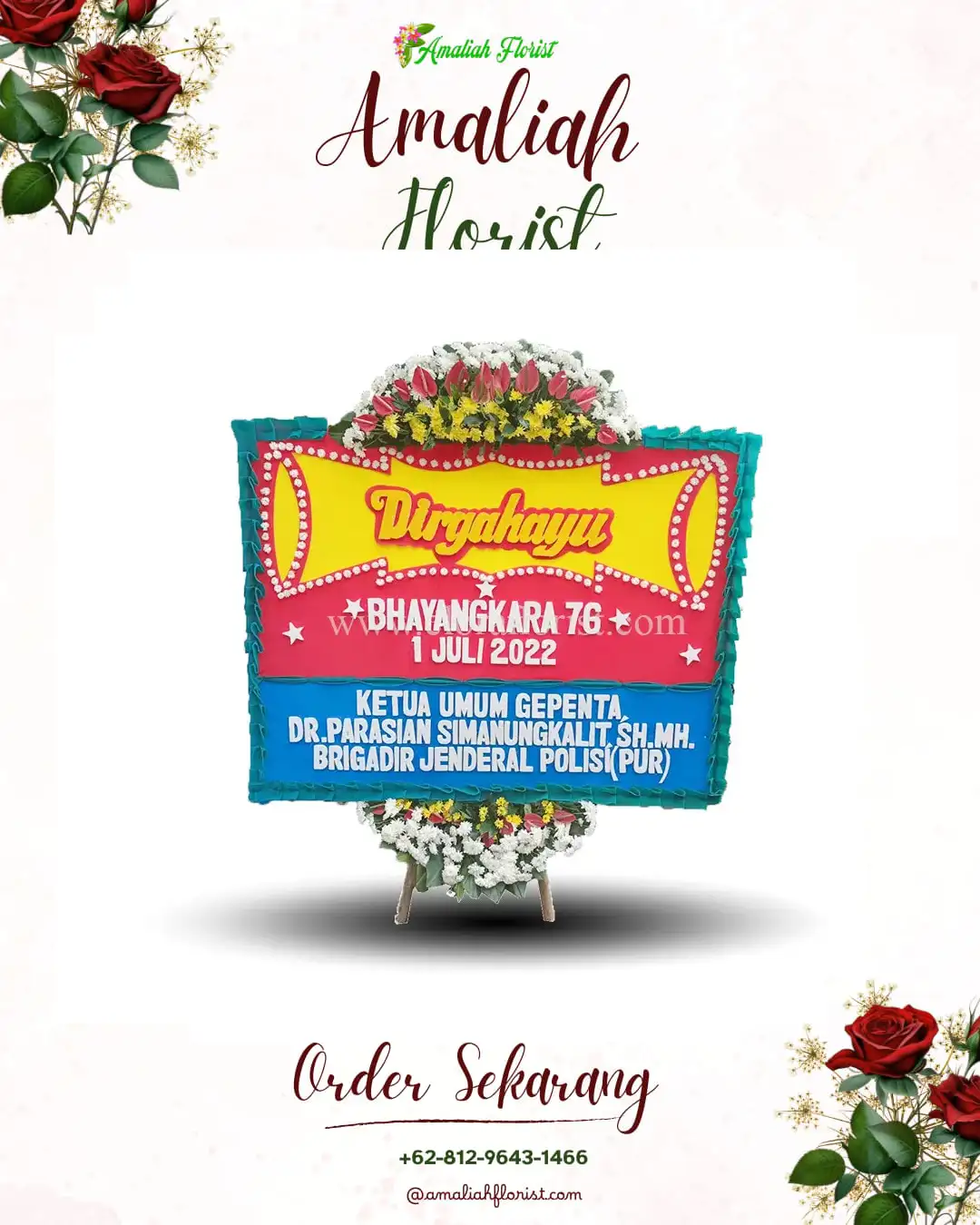 Papan Bunga HUT Ulang Tahun Kuantan Singingi